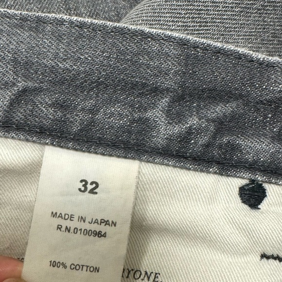 PRPS Noir Washed Grey Distressed Selvedged Denim Jeans Straight Japan 32x29.5 - Picture 7 of 15